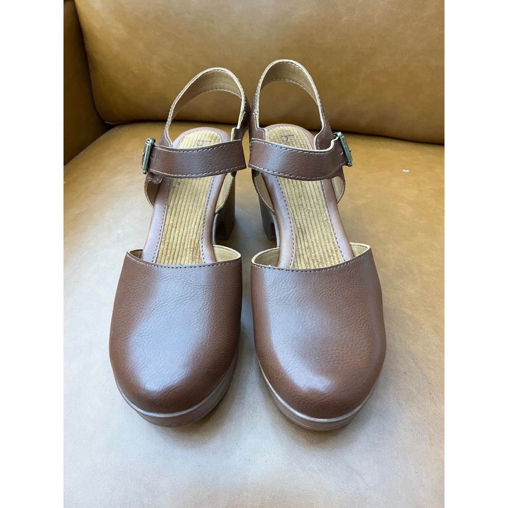 b.o.c. Natasha Clog Womens 10 Brown Platform Ankle Strap BC0008006 - Picture 3 of 8